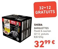 Promotions Sheba barquettes poulet + saumon - Sheba - Valide de 15/05/2024 à 26/05/2024 chez Tom&Co