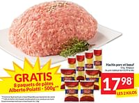 Promotions Hachis porc et boeuf - Alberto Poiatti - Valide de 21/05/2024 à 26/05/2024 chez Intermarche