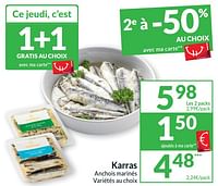 Promotions Karras anchois marinés - Produit maison - Intermarche - Valide de 21/05/2024 à 26/05/2024 chez Intermarche