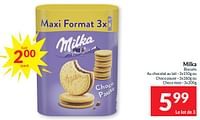 Promotions Milka biscuits au chocolat au lait ou choco pause ou choco moo - Milka - Valide de 21/05/2024 à 26/05/2024 chez Intermarche