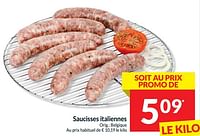 Promotions Saucisses italiennes - Produit maison - Intermarche - Valide de 21/05/2024 à 26/05/2024 chez Intermarche