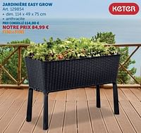 Promotions Jardinière easy grow - Keter - Valide de 21/05/2024 à 17/06/2024 chez Zelfbouwmarkt