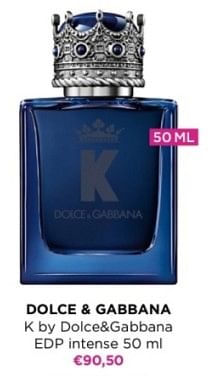 Promoties Dolce + gabbana k by dolce+gabbana edp - Dolce & Gabbana - Geldig van 20/05/2024 tot 26/05/2024 bij ICI PARIS XL