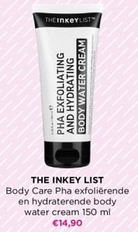The inkey list body care pha exfoliérende en hydraterende body water cream-The inkey list 