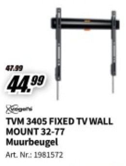 Promoties Tvm 3405 fixed tv wall mount 32-77 muurbeugel - Vogels - Geldig van 20/05/2024 tot 02/06/2024 bij Media Markt