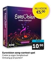 Promoties Eurovision song contest spel - Huismerk - Boekenvoordeel - Geldig van 18/05/2024 tot 26/05/2024 bij BoekenVoordeel