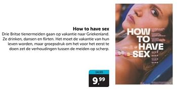 Promoties How to have sex - Huismerk - Boekenvoordeel - Geldig van 18/05/2024 tot 26/05/2024 bij BoekenVoordeel