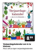 Promoties Verjaardagskalender om in te kleuren - Huismerk - Boekenvoordeel - Geldig van 18/05/2024 tot 26/05/2024 bij BoekenVoordeel