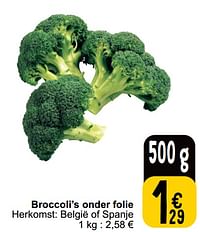 Broccoli`s onder folie-Huismerk - Cora