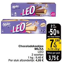 Chocoladekoekjes milka leo-Milka