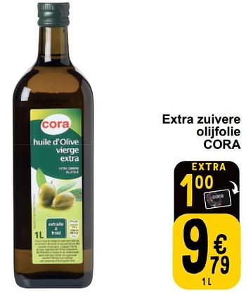 Promotions Extra zuivere olijfolie cora - Produit maison - Cora - Valide de 21/05/2024 à 27/05/2024 chez Cora