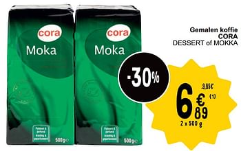 Promoties Gemalen koffie cora dessert of mokka - Huismerk - Cora - Geldig van 21/05/2024 tot 27/05/2024 bij Cora