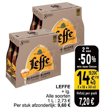 Promoties Leffe blonde - Leffe - Geldig van 21/05/2024 tot 27/05/2024 bij Cora