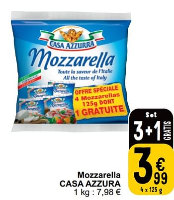 Promoties Mozzarella casa azzura - Casa Azzura - Geldig van 21/05/2024 tot 27/05/2024 bij Cora