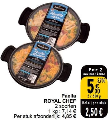 Promoties Paella royal chef - Royal Chef - Geldig van 21/05/2024 tot 27/05/2024 bij Cora