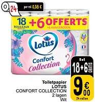Promoties Toiletpapier lotus confort collection - Lotus Nalys - Geldig van 21/05/2024 tot 27/05/2024 bij Cora