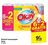 Promoties Bedrukt keukenpapier okay - Okay - Geldig van 22/05/2024 tot 28/05/2024 bij Carrefour
