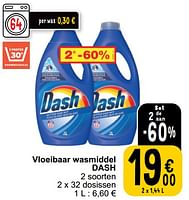 Promoties Vloeibaar wasmiddel dash - Dash - Geldig van 21/05/2024 tot 27/05/2024 bij Cora