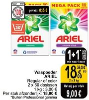 Promoties Waspoeder ariel - Ariel - Geldig van 21/05/2024 tot 27/05/2024 bij Cora