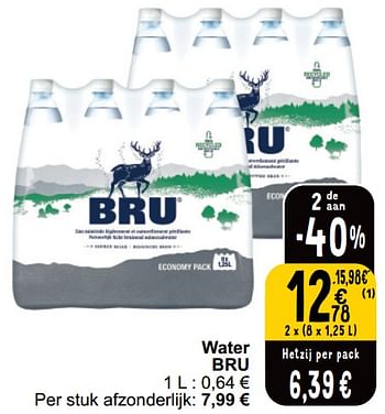 Promoties Water bru - Bru - Geldig van 21/05/2024 tot 27/05/2024 bij Cora