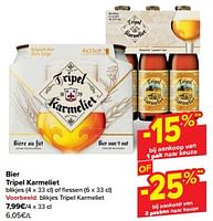 Promoties Bier tripel karmeliet - TRipel Karmeliet - Geldig van 22/05/2024 tot 28/05/2024 bij Carrefour