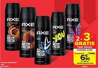 Promoties Deodorantspray click - Axe - Geldig van 22/05/2024 tot 28/05/2024 bij Carrefour