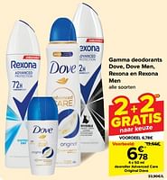 Promoties Deoroller advanced care original dove - Dove - Geldig van 22/05/2024 tot 28/05/2024 bij Carrefour