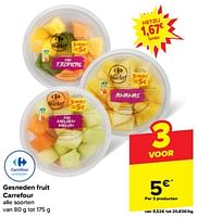 Promoties Gesneden fruit carrefour - Huismerk - Carrefour  - Geldig van 22/05/2024 tot 28/05/2024 bij Carrefour