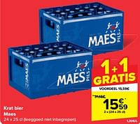 Promoties Krat bier maes - Maes - Geldig van 22/05/2024 tot 28/05/2024 bij Carrefour
