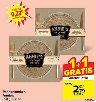 Promoties Pannenkoeken annie`s - Annie's - Geldig van 22/05/2024 tot 28/05/2024 bij Carrefour