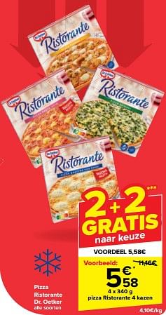 Promoties Pizza ristorante 4 kazen - Dr. Oetker - Geldig van 22/05/2024 tot 28/05/2024 bij Carrefour