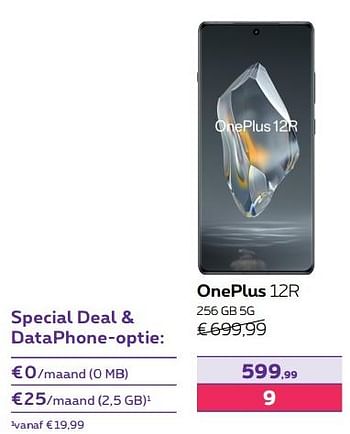 Promoties Oneplus 12r 256 gb 5g - OnePlus - Geldig van 13/02/2024 tot 31/07/2024 bij Proximus