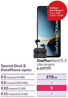 Promoties Oneplus nord ce 3 lite 128 gb 5g - OnePlus - Geldig van 13/02/2024 tot 31/07/2024 bij Proximus