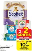 Promoties Vochtige doekjes complete clean - Scottex - Geldig van 22/05/2024 tot 28/05/2024 bij Carrefour