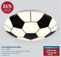 Promoties Plafonnier voetbal - Huismerk - Zelfbouwmarkt - Geldig van 21/05/2024 tot 17/06/2024 bij Zelfbouwmarkt