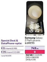 Promoties Samsung galaxy z flip5 256 gb 5g - Samsung - Geldig van 13/02/2024 tot 31/07/2024 bij Proximus