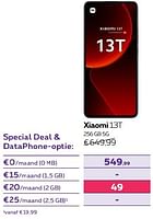 Promoties Xiaomi 13t 256 gb 5g - Xiaomi - Geldig van 13/02/2024 tot 31/07/2024 bij Proximus