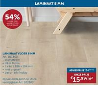 Promoties Laminaatvloer - Huismerk - Zelfbouwmarkt - Geldig van 21/05/2024 tot 17/06/2024 bij Zelfbouwmarkt