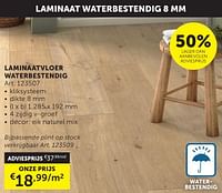 Promoties Laminaatvloer waterbestendig - Huismerk - Zelfbouwmarkt - Geldig van 21/05/2024 tot 17/06/2024 bij Zelfbouwmarkt
