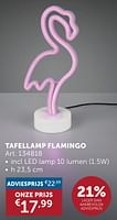 Promoties Tafellamp flamingo - Huismerk - Zelfbouwmarkt - Geldig van 21/05/2024 tot 17/06/2024 bij Zelfbouwmarkt