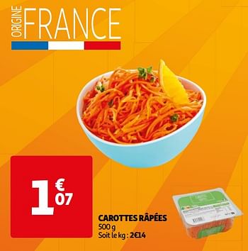 Promoties Carottes râpées - Huismerk - Auchan - Geldig van 22/05/2024 tot 27/05/2024 bij Auchan