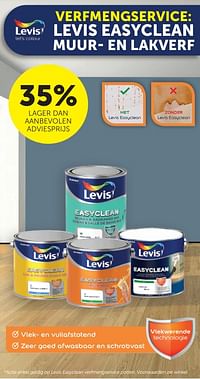 Levis easyclean muur- en lakverf 35% lager dan aanbevolen adviesprijs-Levis