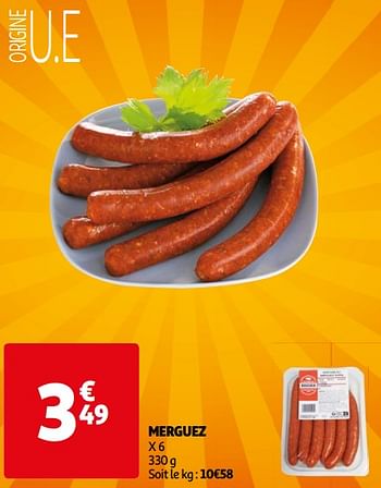 Promoties Merguez - Huismerk - Auchan - Geldig van 22/05/2024 tot 27/05/2024 bij Auchan