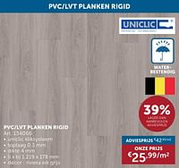 Promoties Pvc-lvt planken rigid - Uniclic - Geldig van 21/05/2024 tot 17/06/2024 bij Zelfbouwmarkt