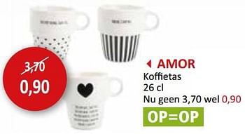 Promoties Amor koffietas - Huismerk - Weba - Geldig van 17/05/2024 tot 27/06/2024 bij Weba