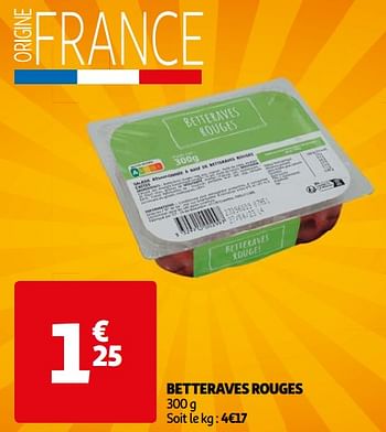 Promoties Betteraves rouges - Huismerk - Auchan - Geldig van 22/05/2024 tot 27/05/2024 bij Auchan