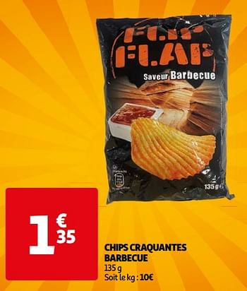 Promoties Chips craquantes barbecue - Huismerk - Auchan - Geldig van 22/05/2024 tot 27/05/2024 bij Auchan
