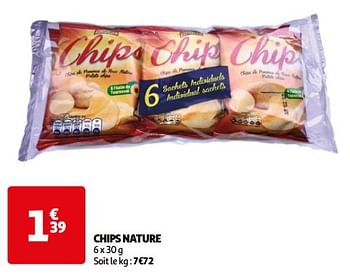 Promoties Chips nature - Huismerk - Auchan - Geldig van 22/05/2024 tot 27/05/2024 bij Auchan