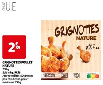 Promoties Grignottes poulet nature - Huismerk - Auchan - Geldig van 22/05/2024 tot 27/05/2024 bij Auchan