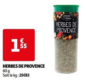 Promoties Herbes de provence - Huismerk - Auchan - Geldig van 22/05/2024 tot 27/05/2024 bij Auchan